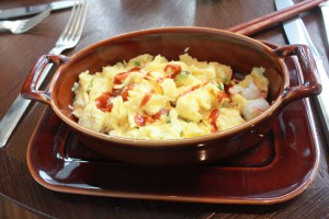 Slow Poached Scrambled Eggs with Rock Shrimp Slow Poached Scrambled Eggs with Rock Shrimp